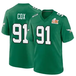 Men's Fletcher Cox Philadelphia Eagles No.91 Game Kelly Alternate Super Bowl LIX Jersey - Green