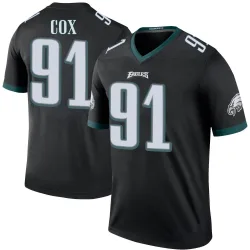 Men's Fletcher Cox Philadelphia Eagles No.91 Legend Color Rush Jersey - Black