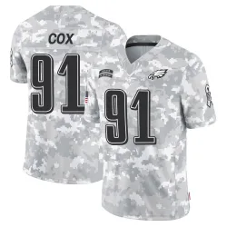 Men's Fletcher Cox Philadelphia Eagles No.91 Limited 2024 Salute to Service Jersey - Arctic Camo