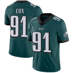 Men's Fletcher Cox Philadelphia Eagles No.91 Limited Midnight Team Color Vapor Untouchable Jersey - Green