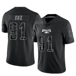 Men's Fletcher Cox Philadelphia Eagles No.91 Limited Reflective Jersey - Black
