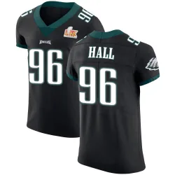 Men's Gabe Hall Philadelphia Eagles No.96 Elite Alternate Vapor Untouchable Super Bowl LIX Jersey - Black