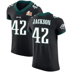 Men's Giles Jackson Philadelphia Eagles No.42 Elite Alternate Vapor Untouchable Super Bowl LIX Jersey - Black