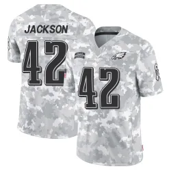 Men's Giles Jackson Philadelphia Eagles No.42 Limited 2024 Salute to Service Jersey - Arctic Camo