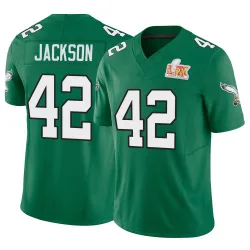 Men's Giles Jackson Philadelphia Eagles No.42 Limited Kelly Alternate Vapor F.U.S.E. Super Bowl LIX Jersey - Green