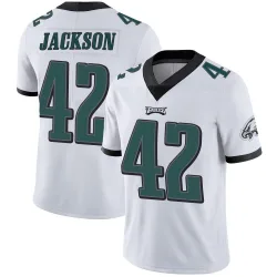 Men's Giles Jackson Philadelphia Eagles No.42 Limited Vapor Untouchable Jersey - White