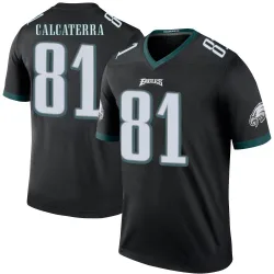 Men's Grant Calcaterra Philadelphia Eagles No.81 Legend Color Rush Jersey - Black