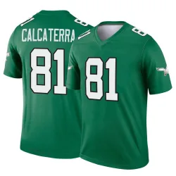 Men's Grant Calcaterra Philadelphia Eagles No.81 Legend Kelly Alternate Jersey - Green