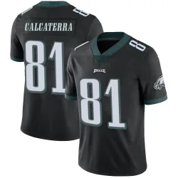 Men's Grant Calcaterra Philadelphia Eagles No.81 Limited Alternate Vapor Untouchable Jersey - Black