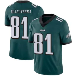 Men's Grant Calcaterra Philadelphia Eagles No.81 Limited Midnight Team Color Vapor Untouchable Jersey - Green