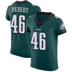 Men's Griffin Hebert Philadelphia Eagles No.46 Elite Midnight Team Color Vapor Untouchable Jersey - Green