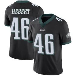 Men's Griffin Hebert Philadelphia Eagles No.46 Limited Alternate Vapor Untouchable Jersey - Black