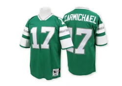 Men's Harold Carmichael Philadelphia Eagles No.17 Authentic Mitchell And Ness Throwback Jersey - Green