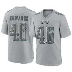 Men's Herman Edwards Philadelphia Eagles No.46 Game Atmosphere Fashion Jersey - Gray