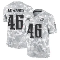 Men's Herman Edwards Philadelphia Eagles No.46 Limited 2024 Salute to Service Jersey - Arctic Camo