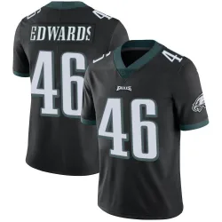 Men's Herman Edwards Philadelphia Eagles No.46 Limited Alternate Vapor Untouchable Jersey - Black