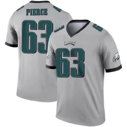 Men's Hollin Pierce Philadelphia Eagles No.63 Legend Silver Inverted Jersey