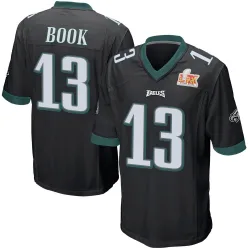 Men's Ian Book Philadelphia Eagles No.13 Game Alternate Super Bowl LIX Jersey - Black