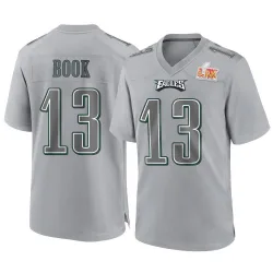 Men's Ian Book Philadelphia Eagles No.13 Game Atmosphere Fashion Super Bowl LIX Jersey - Gray