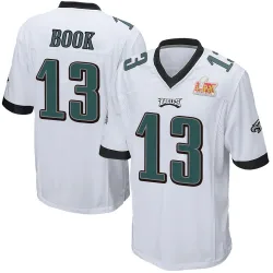 Men's Ian Book Philadelphia Eagles No.13 Game Super Bowl LIX Jersey - White