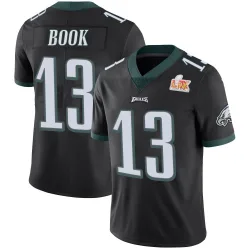 Men's Ian Book Philadelphia Eagles No.13 Limited Alternate Vapor Untouchable Super Bowl LIX Jersey - Black