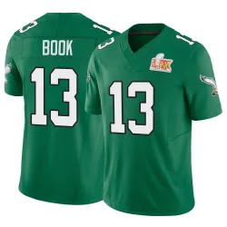 Men's Ian Book Philadelphia Eagles No.13 Limited Kelly Alternate Vapor F.U.S.E. Super Bowl LIX Jersey - Green