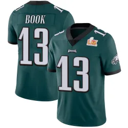 Men's Ian Book Philadelphia Eagles No.13 Limited Midnight Team Color Vapor Untouchable Super Bowl LIX Jersey - Green