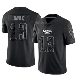 Men's Ian Book Philadelphia Eagles No.13 Limited Reflective Jersey - Black