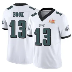 Men's Ian Book Philadelphia Eagles No.13 Limited Vapor F.U.S.E. Super Bowl LIX Jersey - White