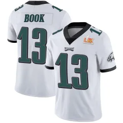 Men's Ian Book Philadelphia Eagles No.13 Limited Vapor Untouchable Super Bowl LIX Jersey - White
