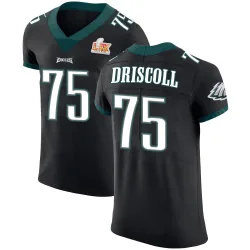 Men's Jack Driscoll Philadelphia Eagles No.75 Elite Alternate Vapor Untouchable Super Bowl LIX Jersey - Black