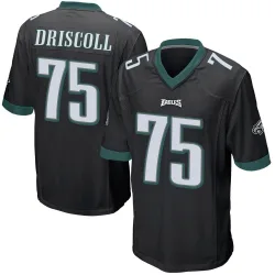 Men's Jack Driscoll Philadelphia Eagles No.75 Game Alternate Jersey - Black