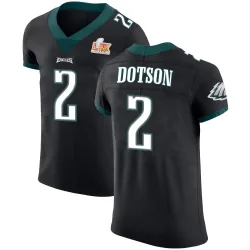 Men's Jahan Dotson Philadelphia Eagles No.2 Elite Alternate Vapor Untouchable Super Bowl LIX Jersey - Black