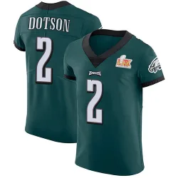 Men's Jahan Dotson Philadelphia Eagles No.2 Elite Midnight Team Color Vapor Untouchable Super Bowl LIX Jersey - Green