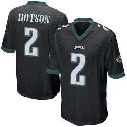 Men's Jahan Dotson Philadelphia Eagles No.2 Game Alternate Jersey - Black