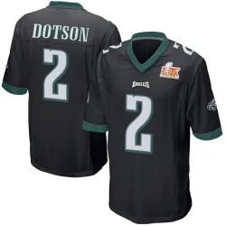 Men's Jahan Dotson Philadelphia Eagles No.2 Game Alternate Super Bowl LIX Jersey - Black