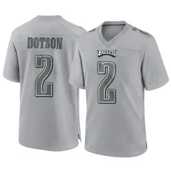 Men's Jahan Dotson Philadelphia Eagles No.2 Game Atmosphere Fashion Jersey - Gray