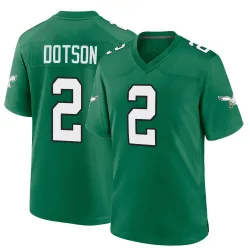 Men's Jahan Dotson Philadelphia Eagles No.2 Game Kelly Alternate Jersey - Green