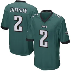 Men's Jahan Dotson Philadelphia Eagles No.2 Game Team Color Jersey - Green