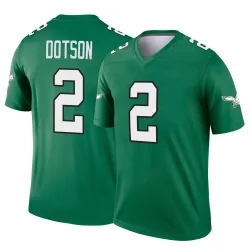 Men's Jahan Dotson Philadelphia Eagles No.2 Legend Kelly Alternate Jersey - Green