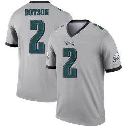 Men's Jahan Dotson Philadelphia Eagles No.2 Legend Silver Inverted Jersey
