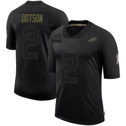 Men's Jahan Dotson Philadelphia Eagles No.2 Limited 2020 Salute To Service Jersey - Black