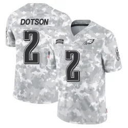 Men's Jahan Dotson Philadelphia Eagles No.2 Limited 2024 Salute to Service Jersey - Arctic Camo
