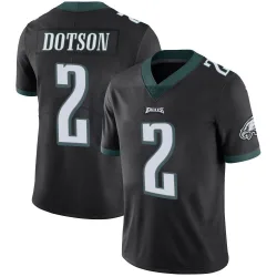 Men's Jahan Dotson Philadelphia Eagles No.2 Limited Alternate Vapor Untouchable Jersey - Black