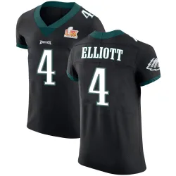 Men's Jake Elliott Philadelphia Eagles No.4 Elite Alternate Vapor Untouchable Super Bowl LIX Jersey - Black