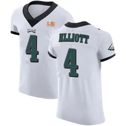 Men's Jake Elliott Philadelphia Eagles No.4 Elite Vapor Untouchable Super Bowl LIX Jersey - White