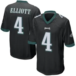 Men's Jake Elliott Philadelphia Eagles No.4 Game Alternate Jersey - Black
