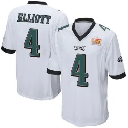 Men's Jake Elliott Philadelphia Eagles No.4 Game Super Bowl LIX Jersey - White