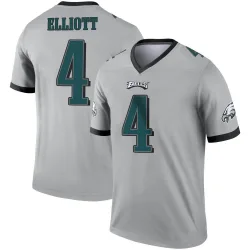 Men's Jake Elliott Philadelphia Eagles No.4 Legend Silver Inverted Jersey