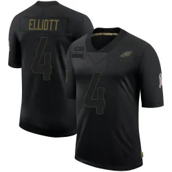 Men's Jake Elliott Philadelphia Eagles No.4 Limited 2020 Salute To Service Jersey - Black